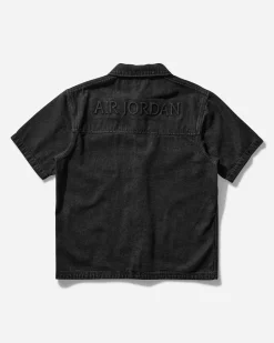 Nike Jordan Shirts^Men's Air Jordan Denim Shirt Black