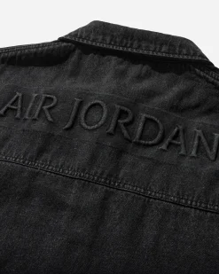 Nike Jordan Shirts^Men's Air Jordan Denim Shirt Black