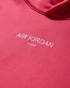 Nike Jordan Sweatshirts^Men's Air Jordan Tokyo Fleece Pullover Hoodie Aster Pink