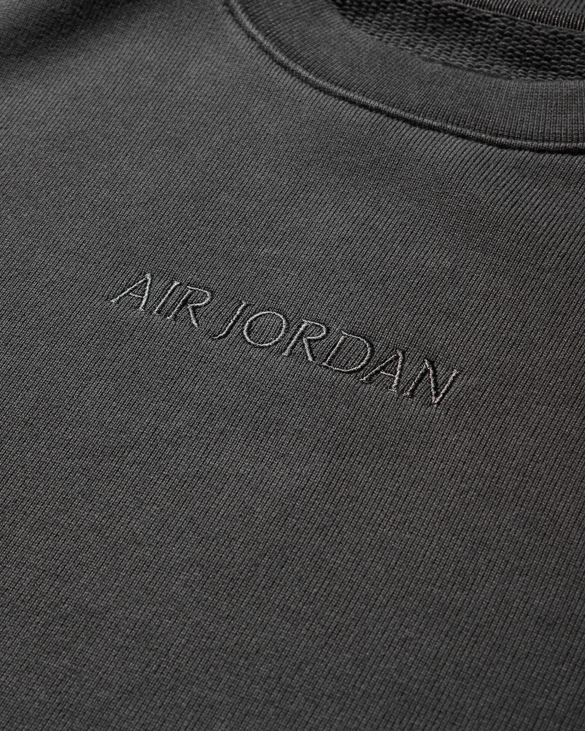 Nike Jordan Sweatshirts^Men's Air Jordan Wordmark Fleece Crewneck Sweatshirt Off Noir