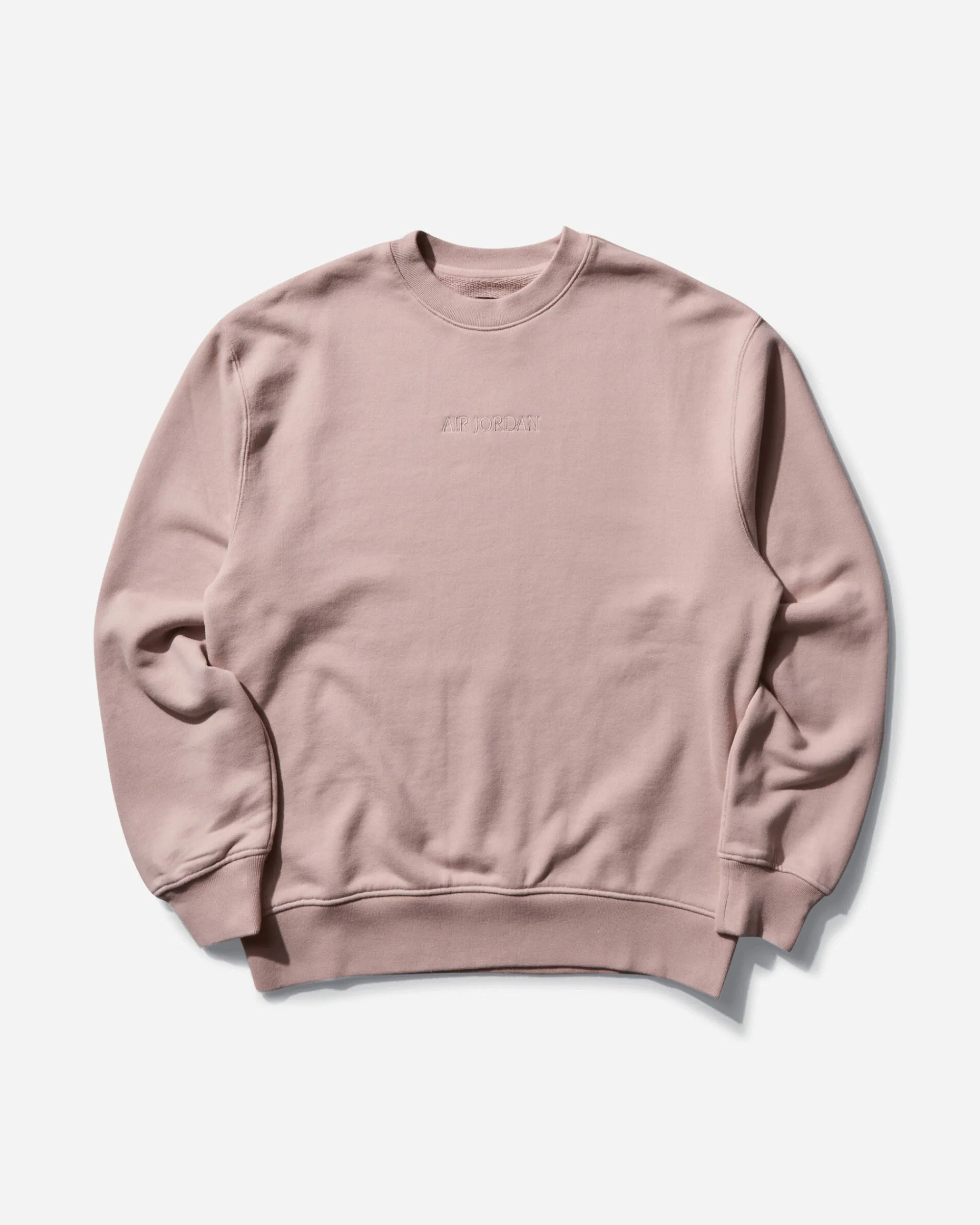 Nike Jordan Sweatshirts^Men's Air Jordan Wordmark Fleece Crewneck Sweatshirt Pink Oxford