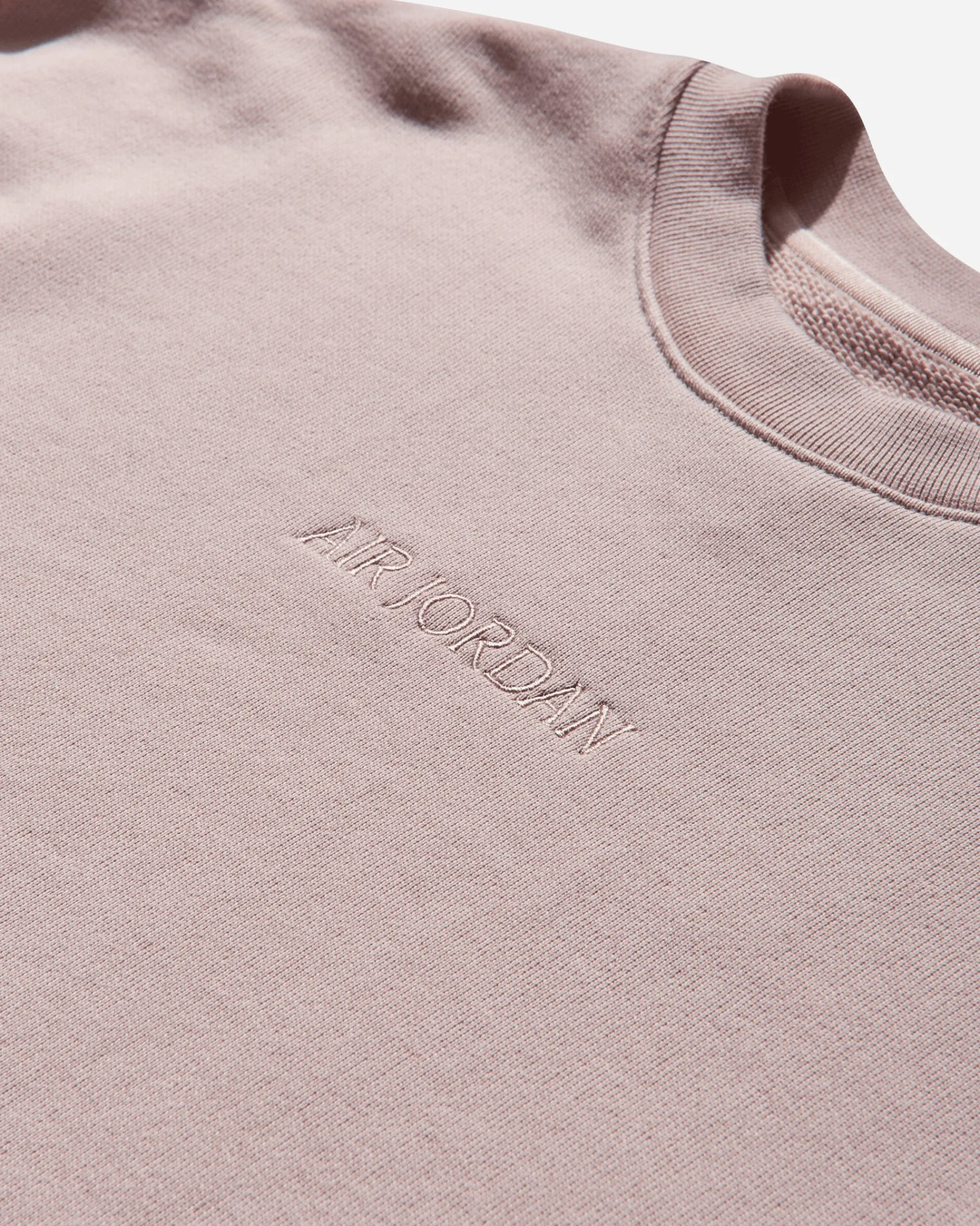 Nike Jordan Sweatshirts^Men's Air Jordan Wordmark Fleece Crewneck Sweatshirt Pink Oxford