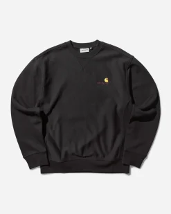 Carhartt WIP Sweatshirts^Men's American Script Crewneck Sweatshirt Black
