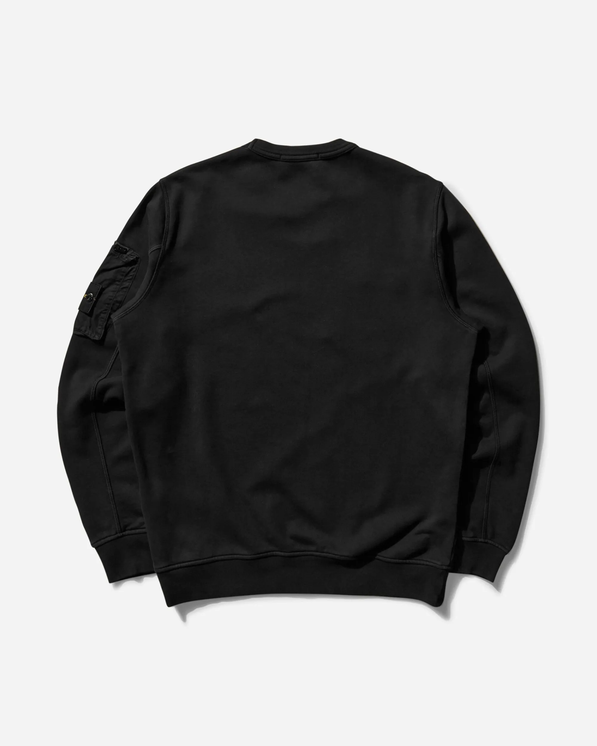 Stone Island Sweatshirts^Men's Arm Pocket Crewneck Sweatshirt Black