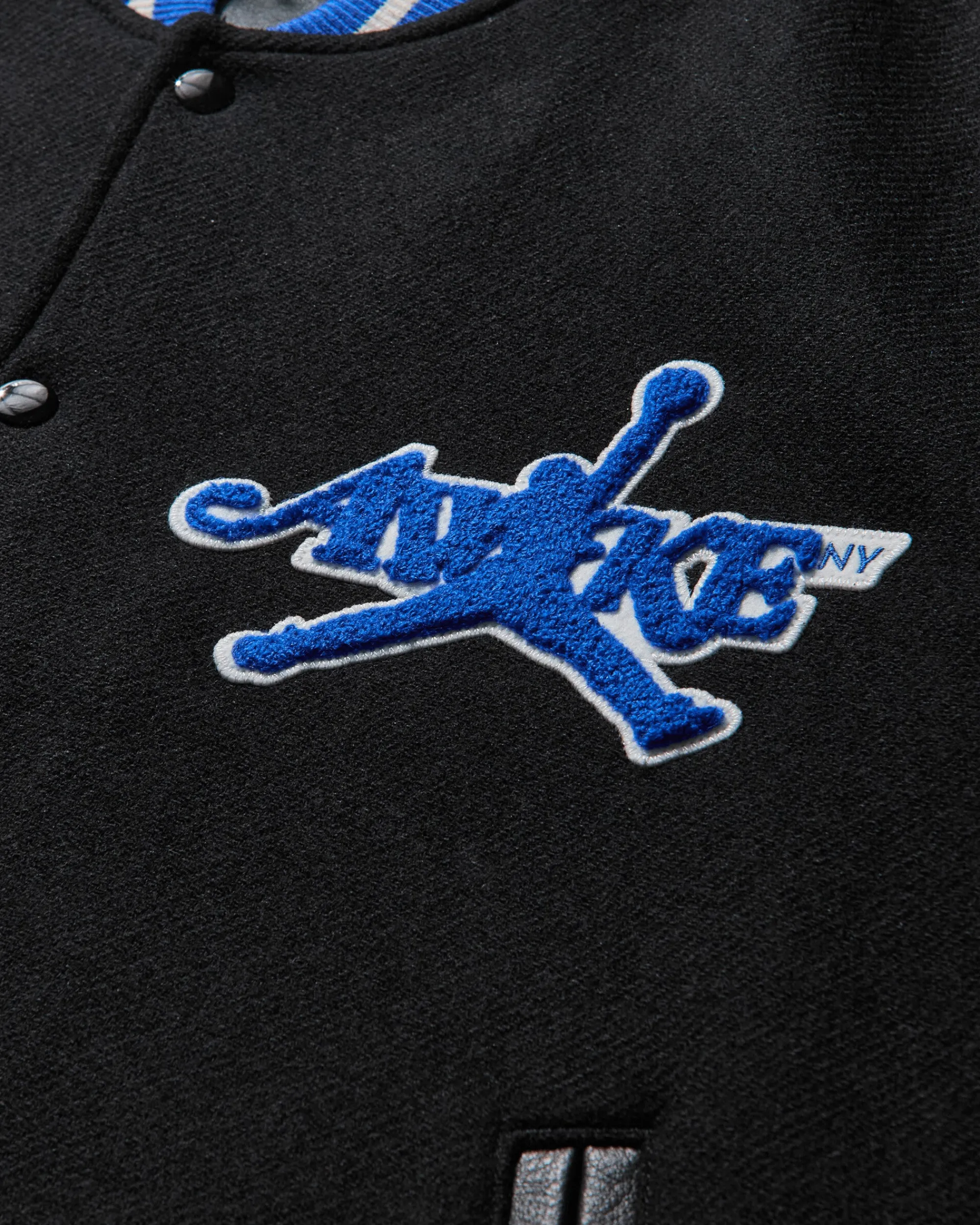 Nike Jordan Coats And Jackets^Men's Awake NY Varsity Jacket Black / Game Royal