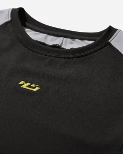Haydenshapes T-Shirts^Men's Axolotl Longsleeve Rash Shirt Black / White