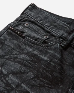 Hysteric Glamour Pants^Men's Barbed Wire Denim Pants Black