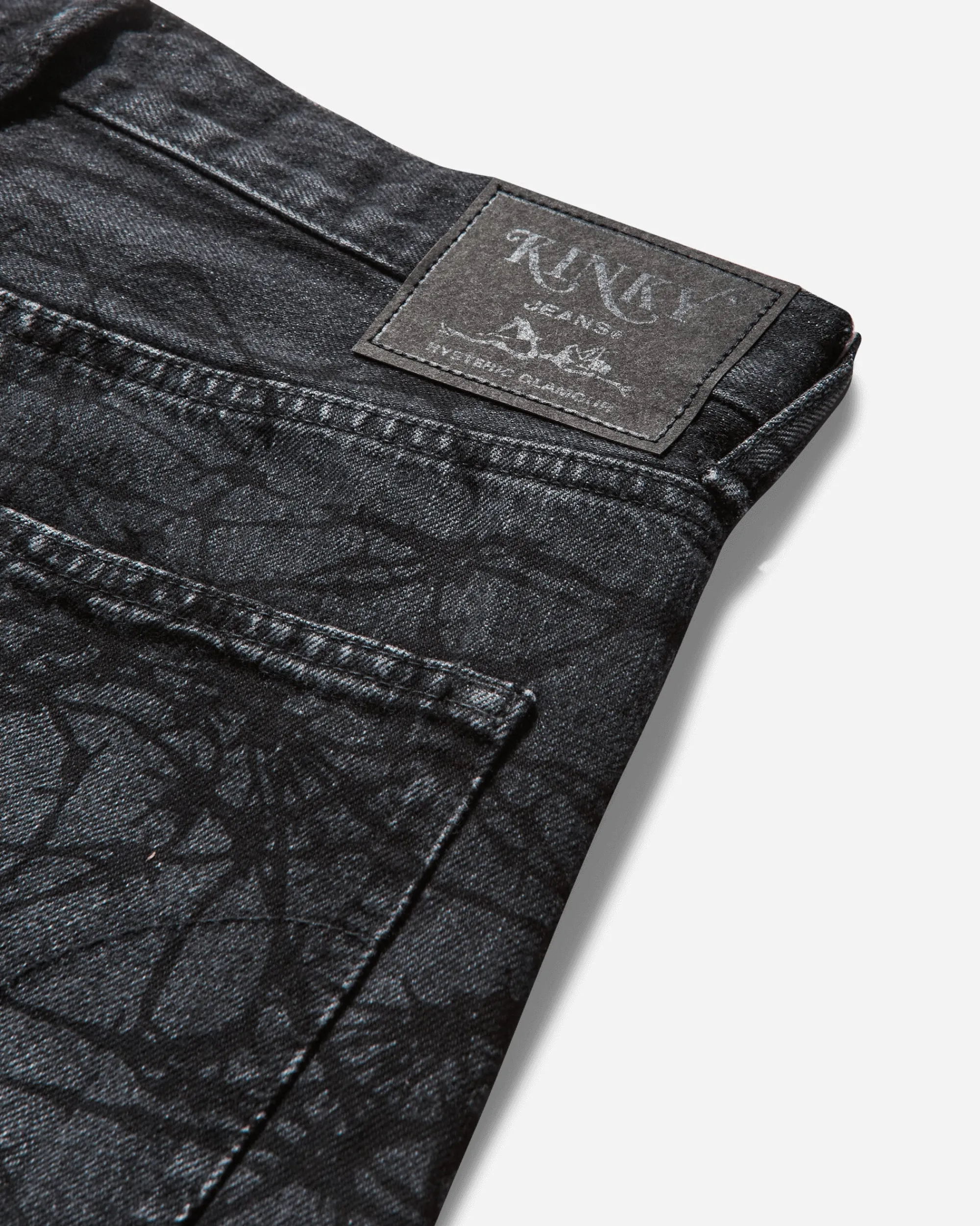 Hysteric Glamour Pants^Men's Barbed Wire Denim Pants Black