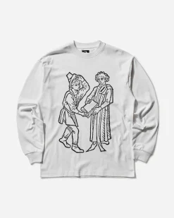 The Trilogy Tapes T-Shirts^Men's Bastarda Longsleeve T-Shirt White