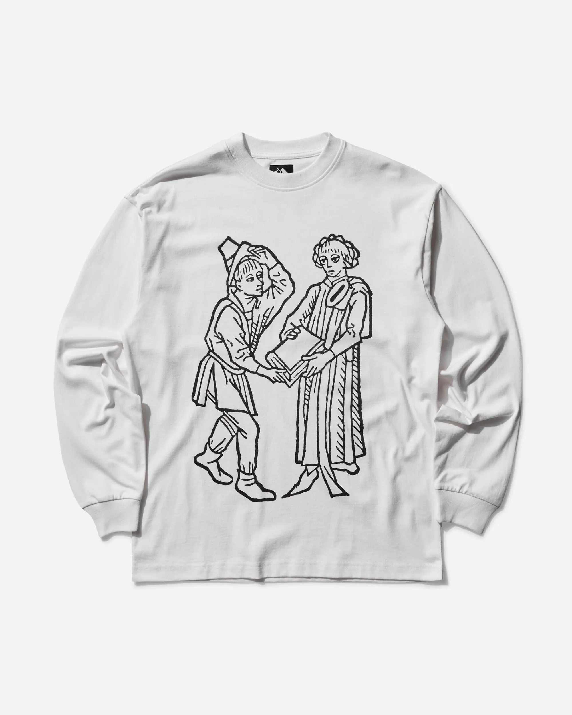 The Trilogy Tapes T-Shirts^Men's Bastarda Longsleeve T-Shirt White