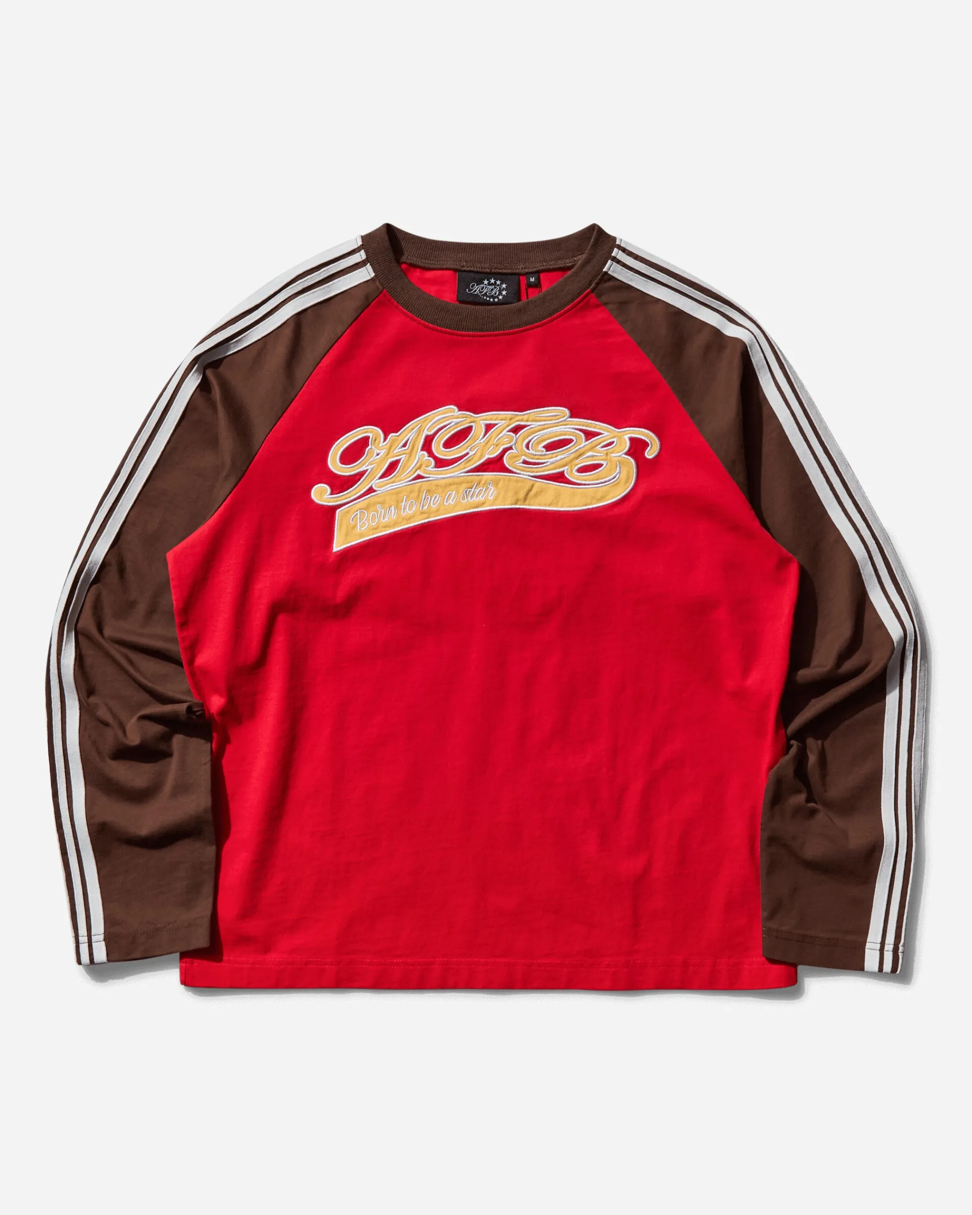 AFB T-Shirts^Men's Born To Be A Star Longsleeve T-Shirt Red