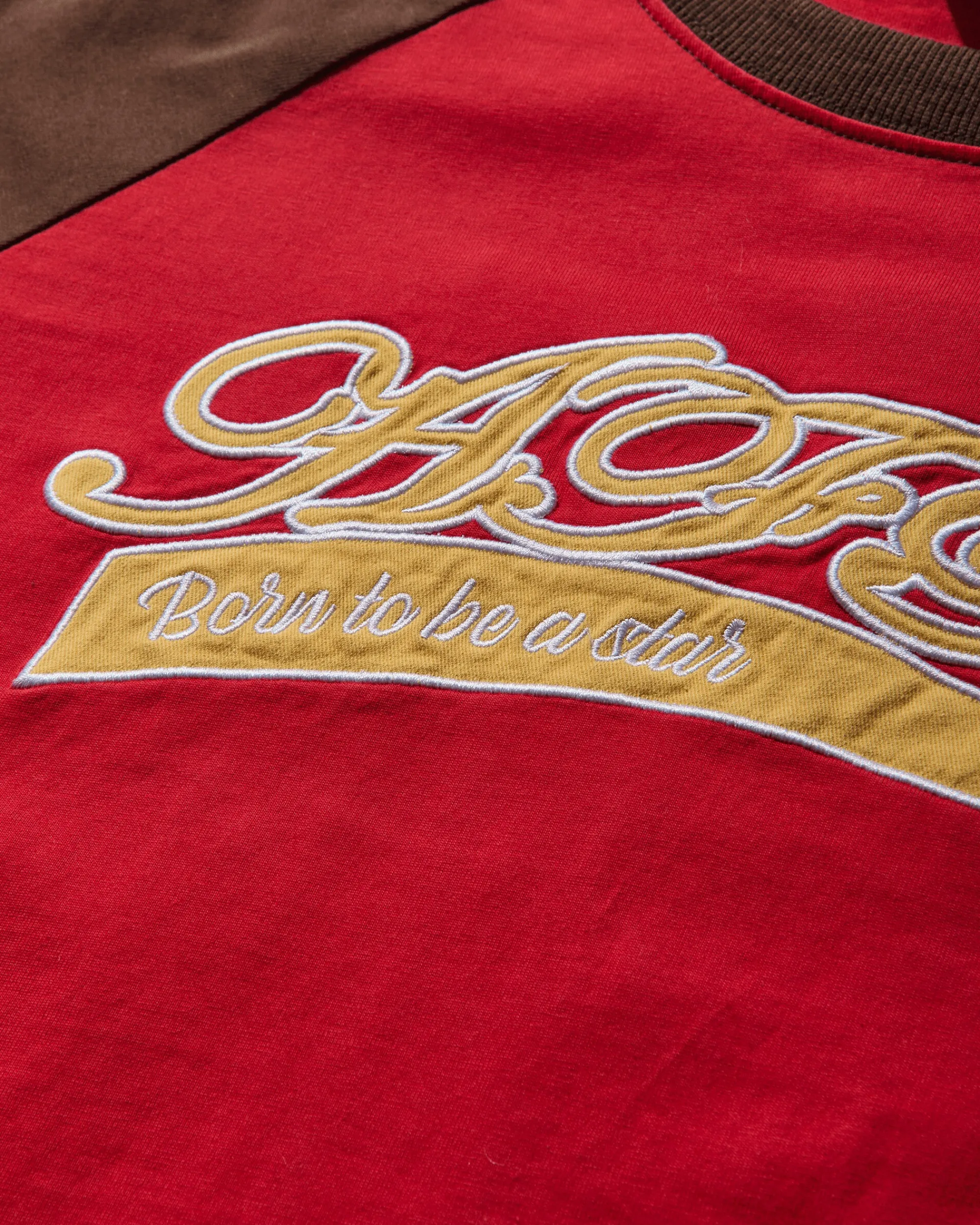 AFB T-Shirts^Men's Born To Be A Star Longsleeve T-Shirt Red