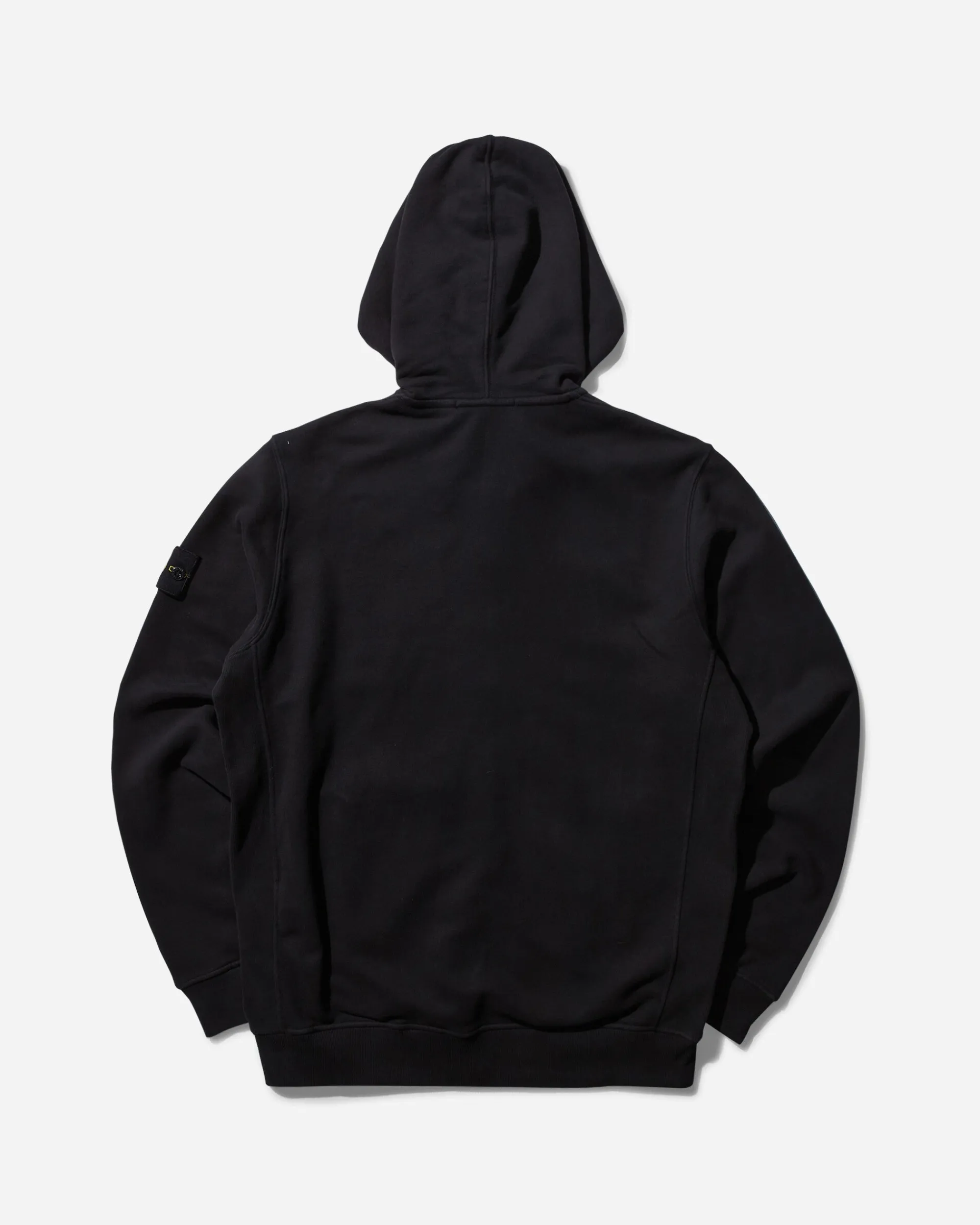 Stone Island Sweatshirts^Men's Brushed Organic Cotton Fleece Zip Up Hoodie Black