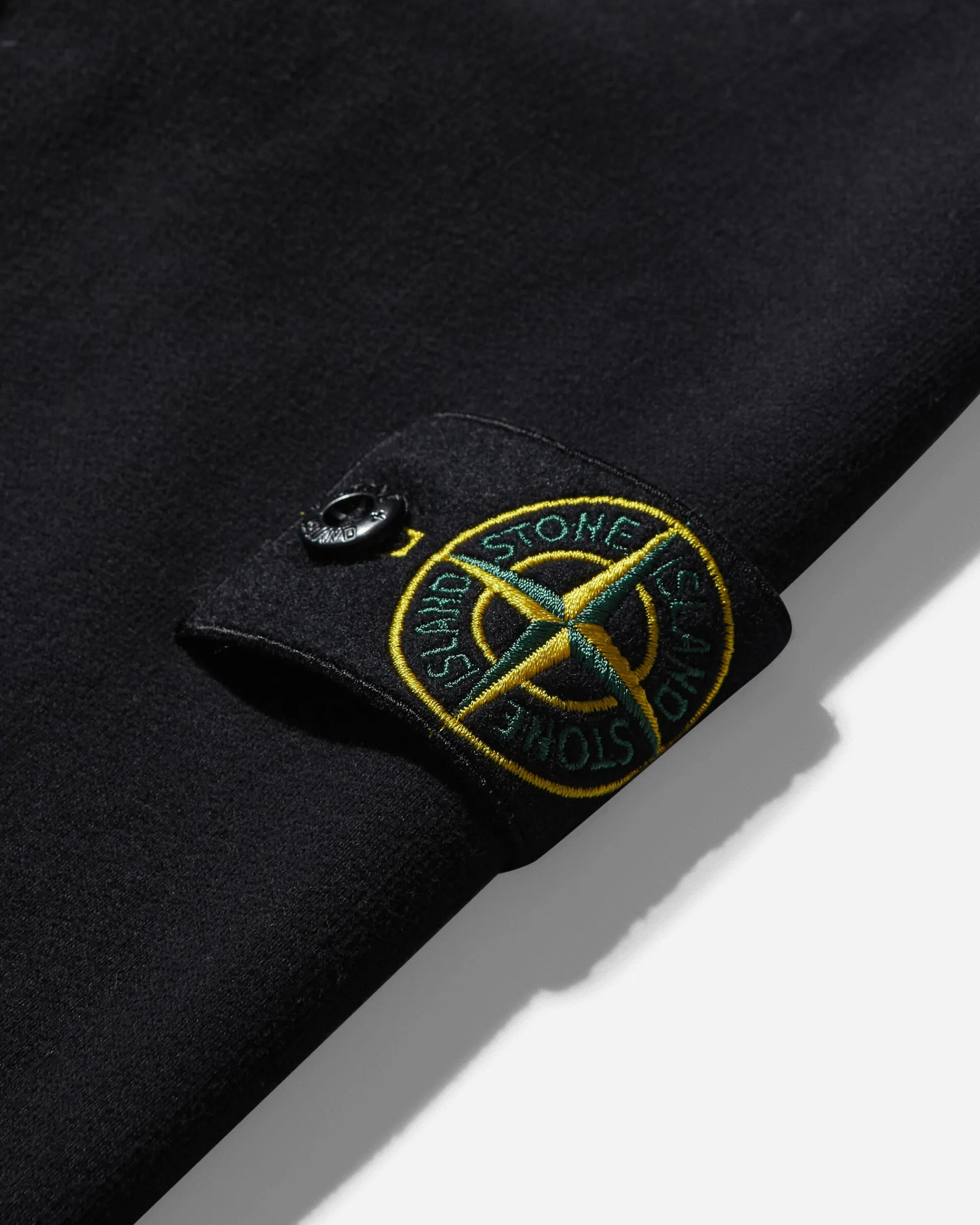 Stone Island Sweatshirts^Men's Brushed Organic Cotton Fleece Zip Up Hoodie Black