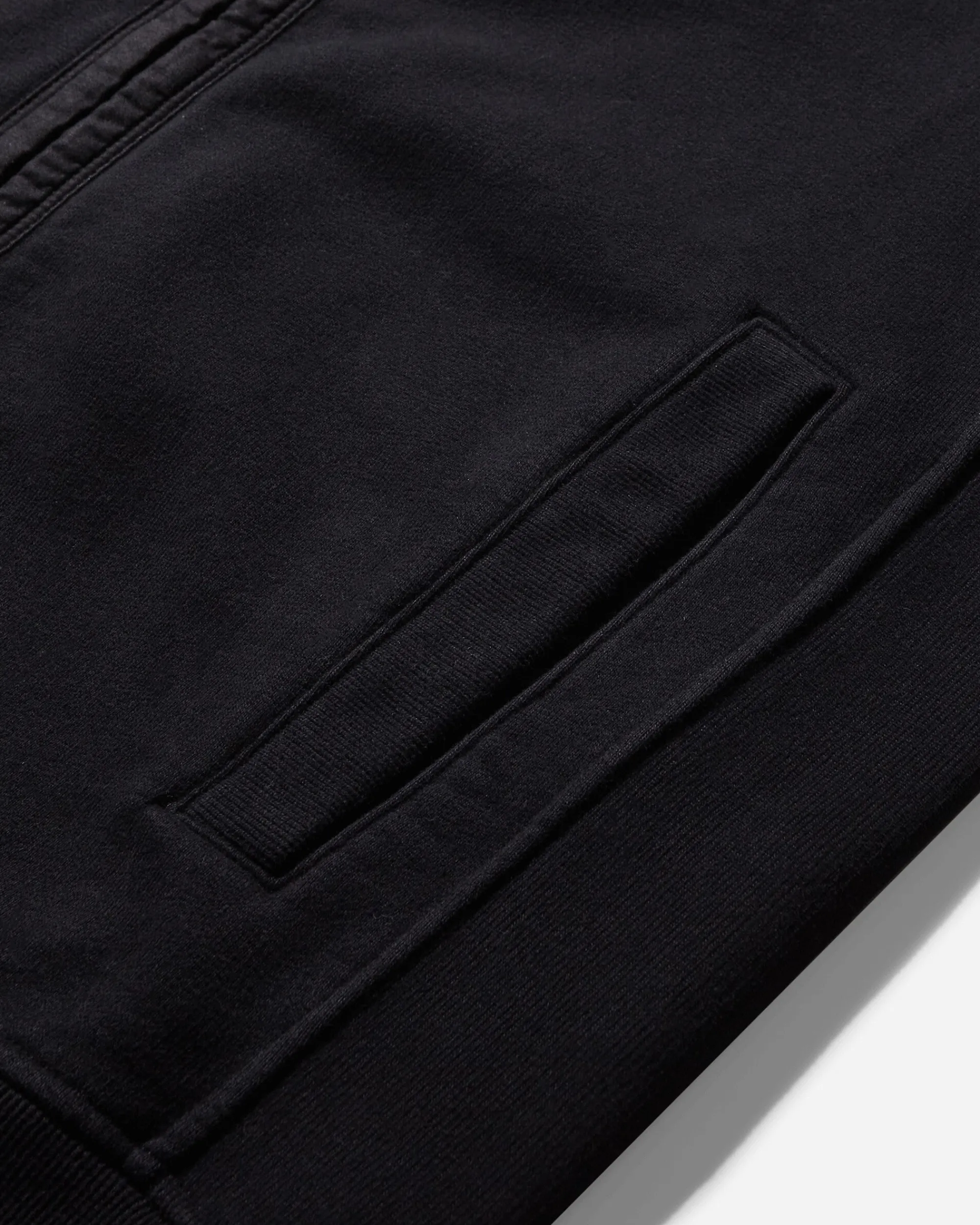 Stone Island Sweatshirts^Men's Brushed Organic Cotton Fleece Zip Up Hoodie Black