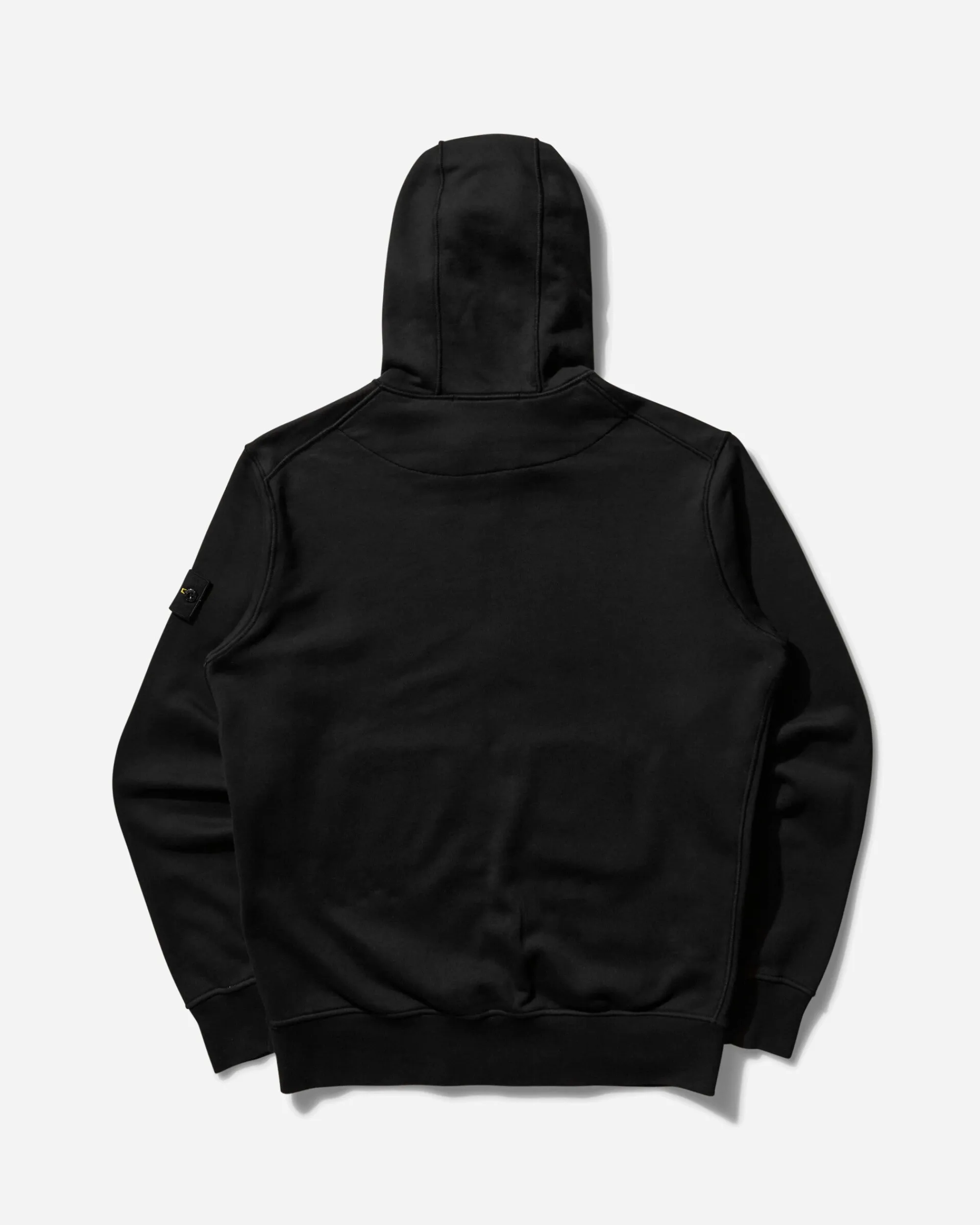 Stone Island Sweatshirts^Men's Brushed Organic Cotton Fleece Zip Up Hoodie Black