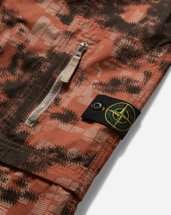 Stone Island Pants^Men's Camouflage Cotton Canvas Cargo Trousers Orange