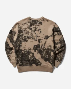 Stone Island Sweatshirts^Men's Camouflage Organic Cotton Crewneck Sweatshirt Dove Grey