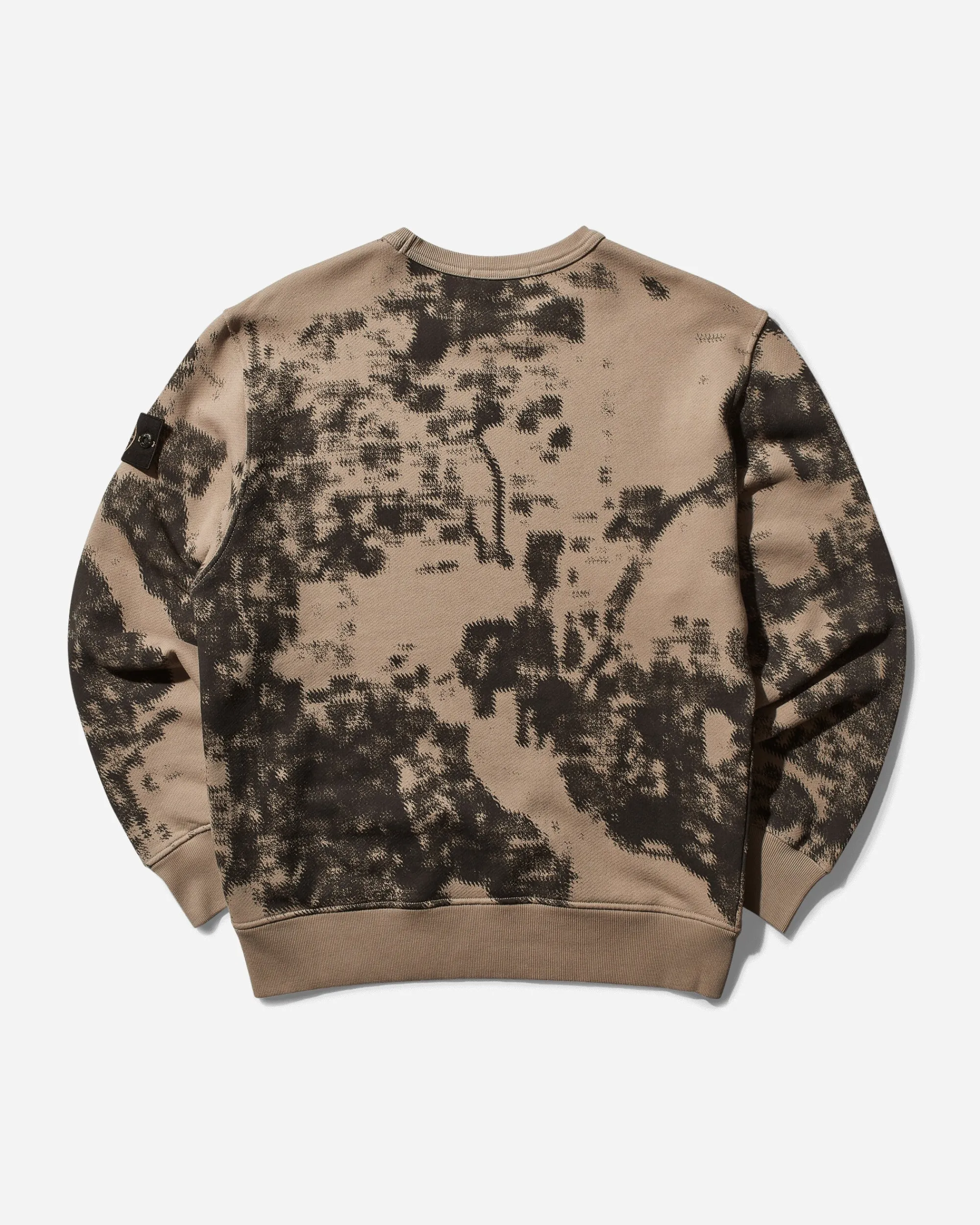 Stone Island Sweatshirts^Men's Camouflage Organic Cotton Crewneck Sweatshirt Dove Grey