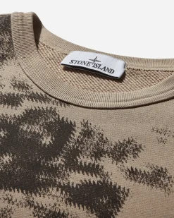 Stone Island Sweatshirts^Men's Camouflage Organic Cotton Crewneck Sweatshirt Dove Grey