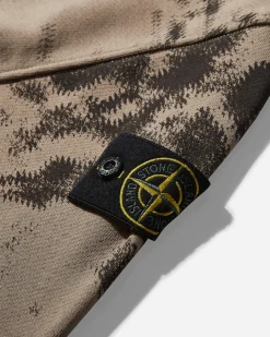 Stone Island Sweatshirts^Men's Camouflage Organic Cotton Crewneck Sweatshirt Dove Grey