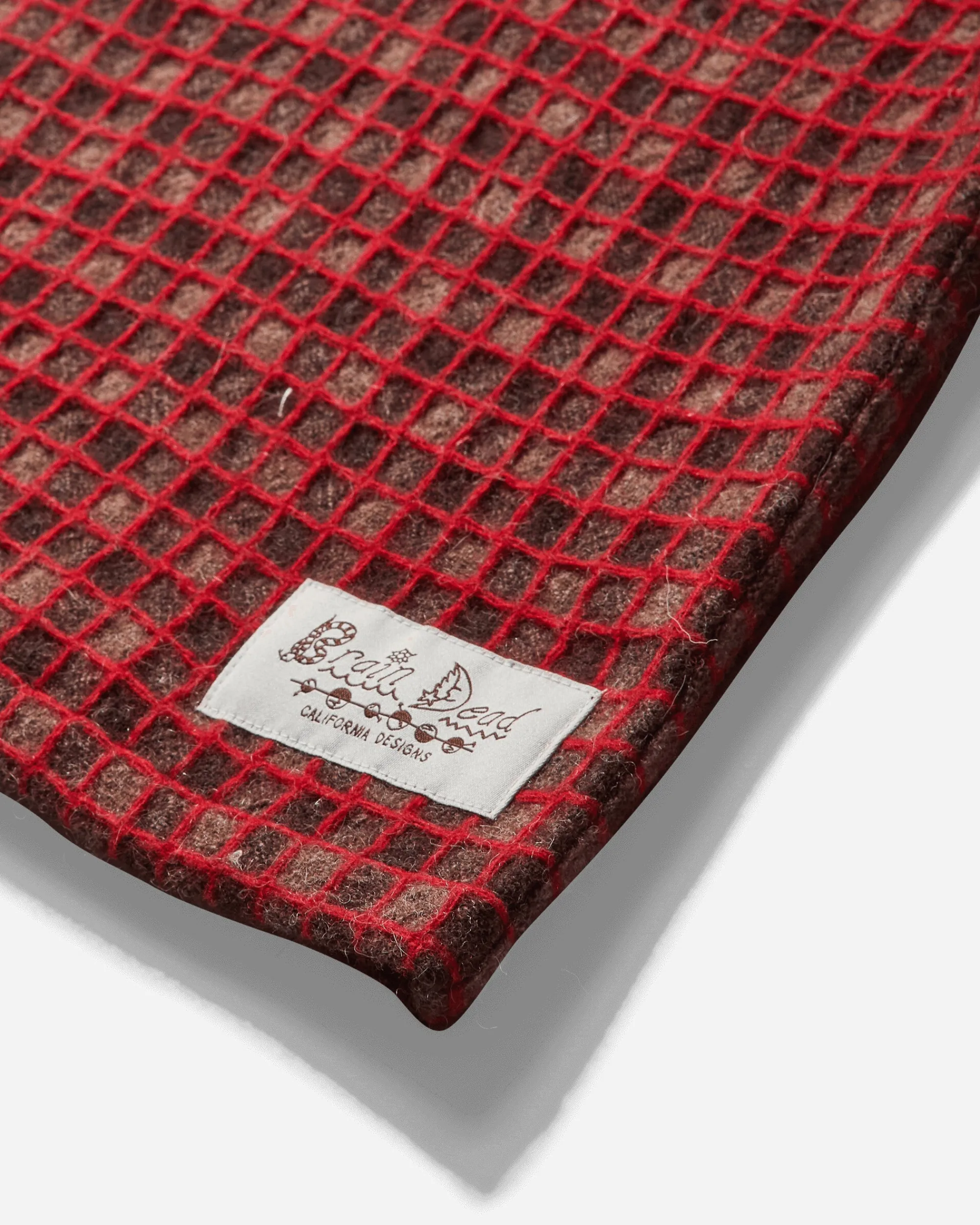Brain Dead Shirts^Men's Check Mate Flannel Zip Shirt Red