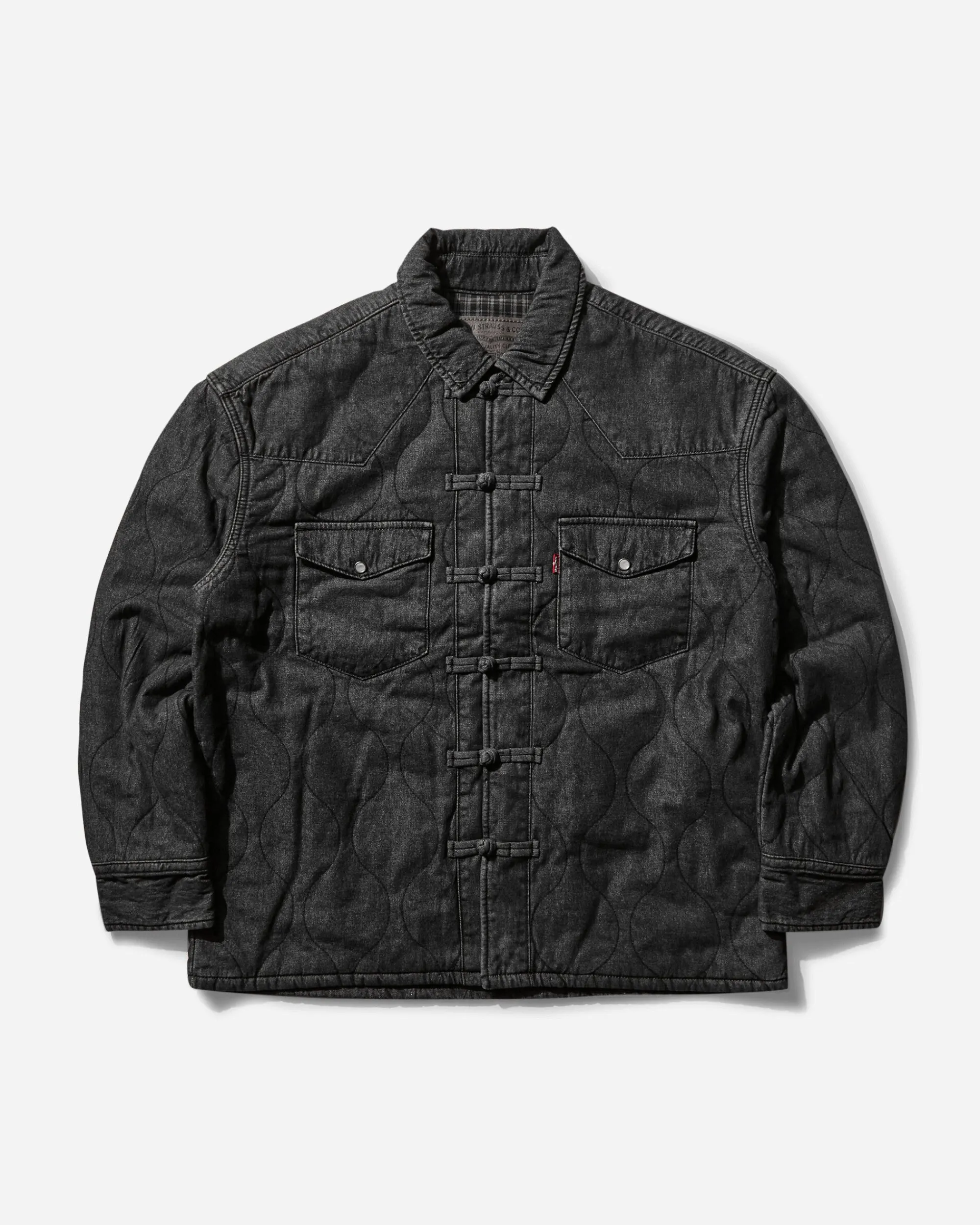 Levi's Shirts^Men's CLOT Padded Denim Western Shacket Black Faded