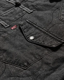 Levi's Shirts^Men's CLOT Padded Denim Western Shacket Black Faded