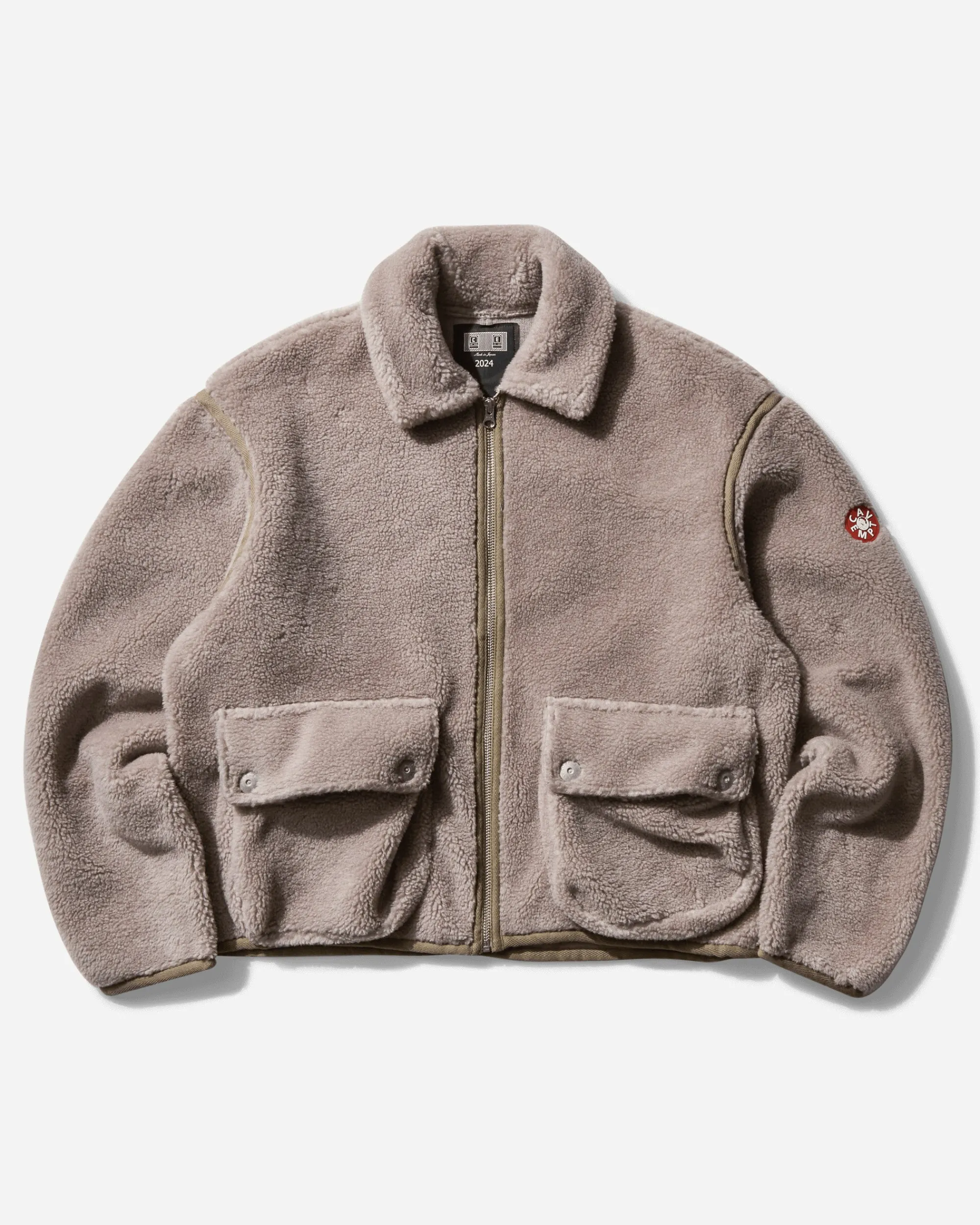 Cav Empt Coats And Jackets^Men's Collared Boa Zip Up Jacket Khaki