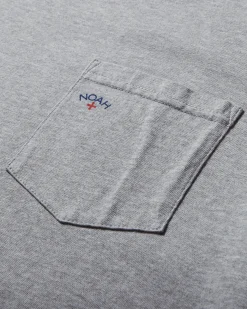 Noah T-Shirts^Men's Core Logo Pocket Longsleeve T-Shirt Heather Grey