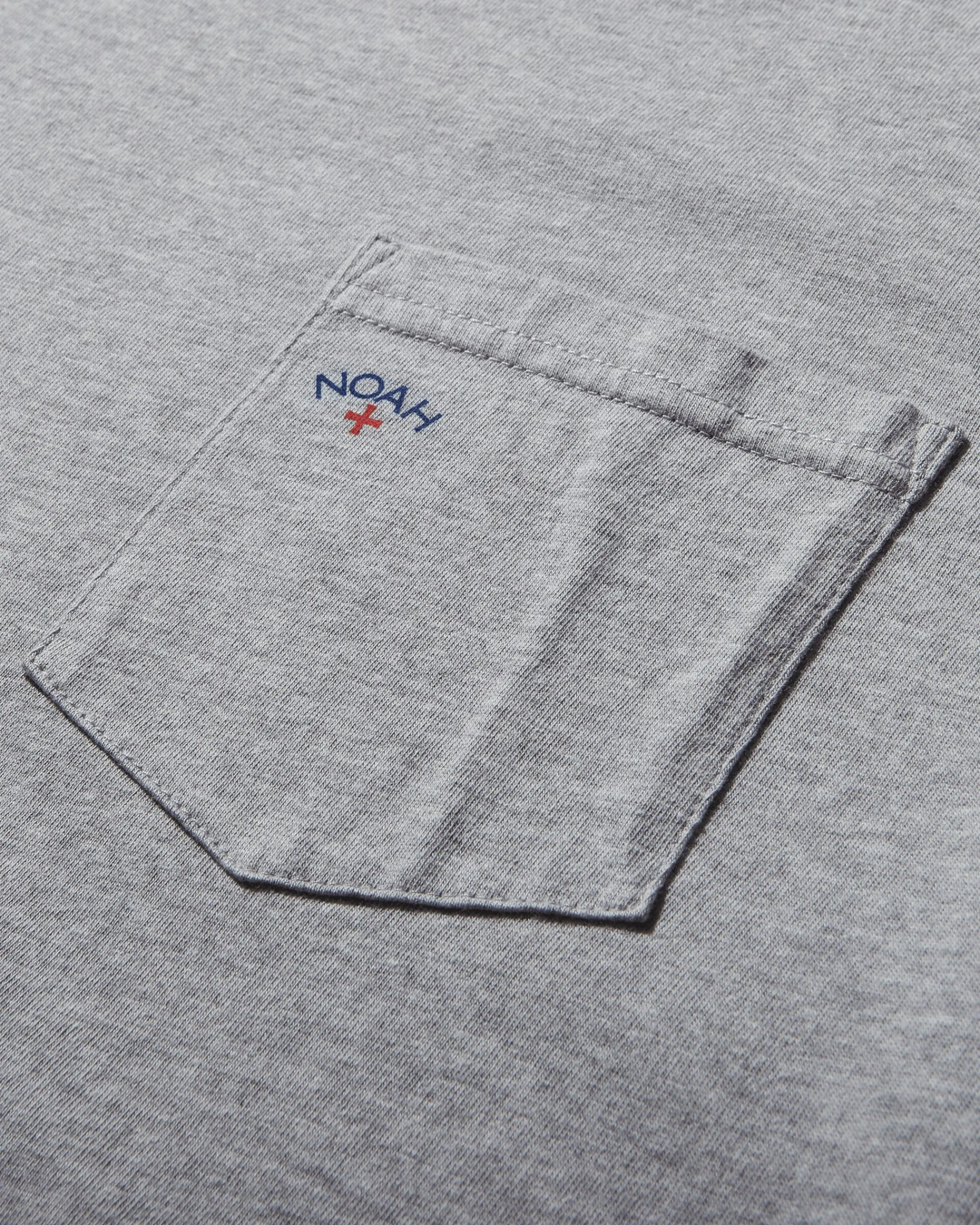 Noah T-Shirts^Men's Core Logo Pocket Longsleeve T-Shirt Heather Grey