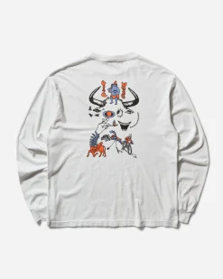 Brain Dead T-Shirts^Men's Cosmic Debris Longsleeve T-Shirt White