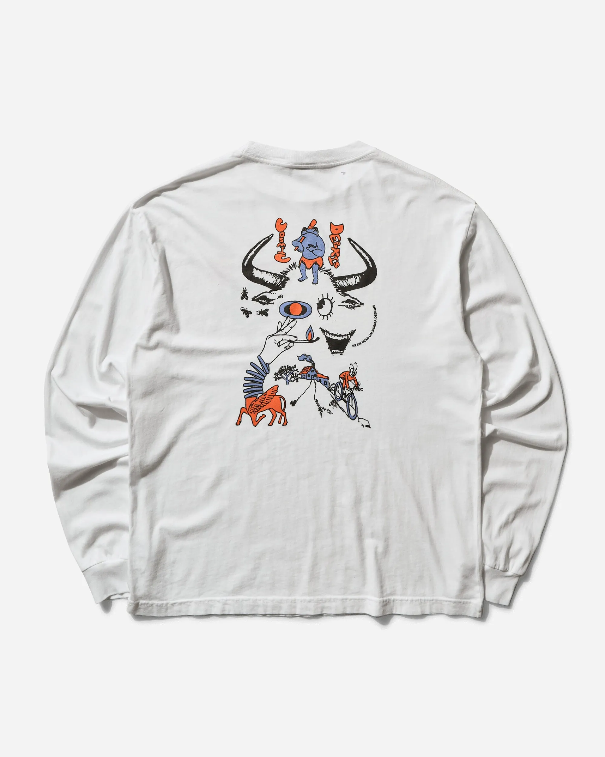Brain Dead T-Shirts^Men's Cosmic Debris Longsleeve T-Shirt White