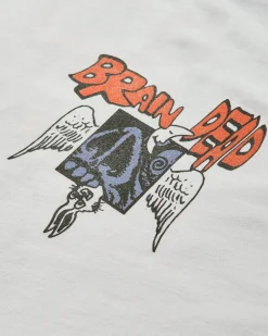 Brain Dead T-Shirts^Men's Cosmic Debris Longsleeve T-Shirt White