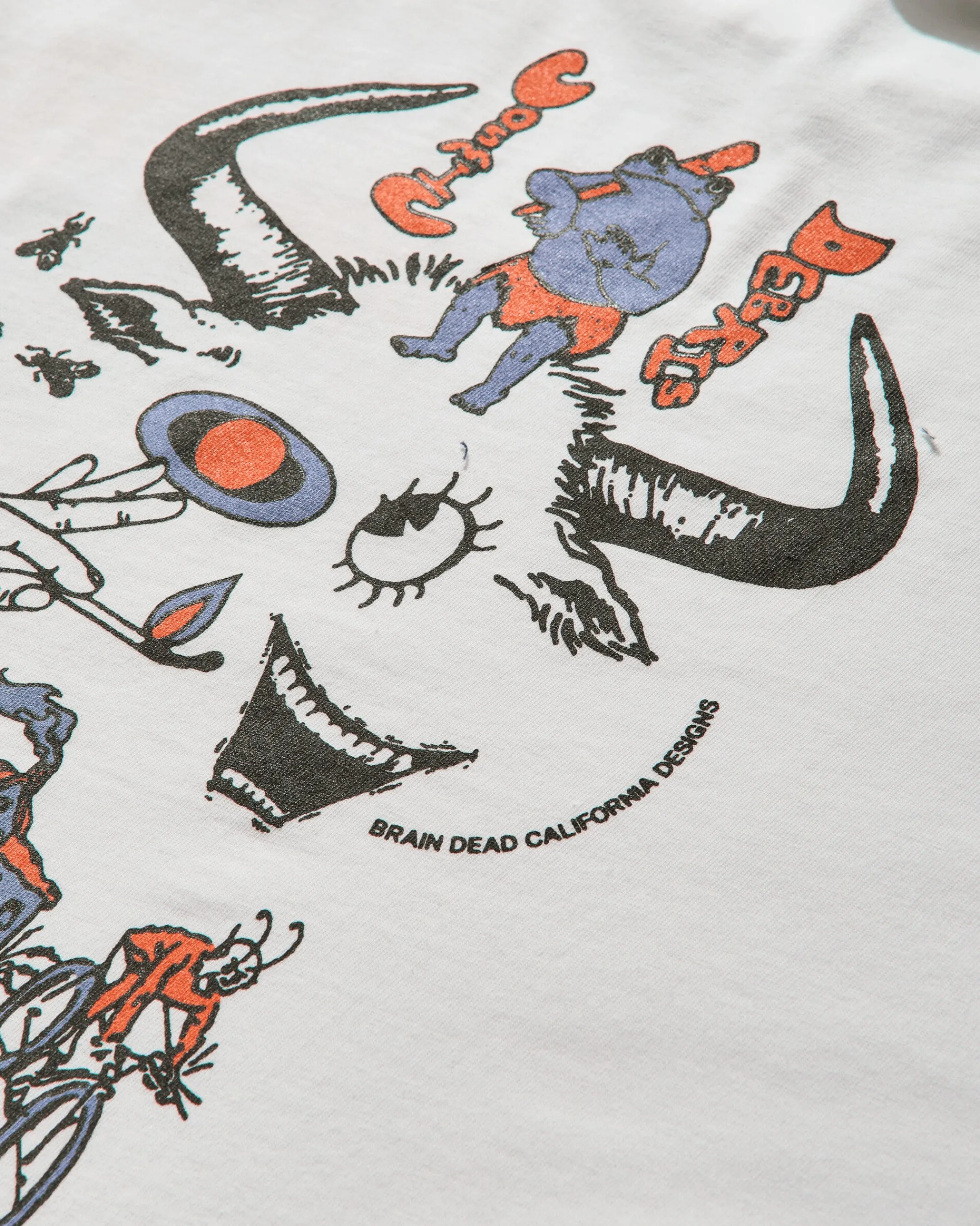 Brain Dead T-Shirts^Men's Cosmic Debris Longsleeve T-Shirt White
