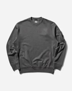 C.P. Company Sweatshirts^Men's Cotton Diagonal Fleece Crewneck Sweatshirt Smoked Pearl