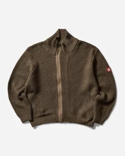 Cav Empt Knitwear^Men's Cotton Zip Up Knit Khaki