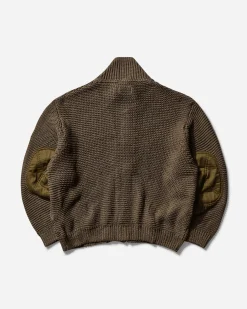 Cav Empt Knitwear^Men's Cotton Zip Up Knit Khaki