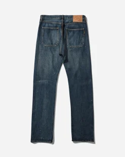 Undercover Pants^Men's Cross Embroidery Distressed Denim Pants Light Blue Indigo