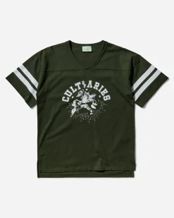 Aries T-Shirts^Men's Cult of Varsity T-Shirt Forest Green
