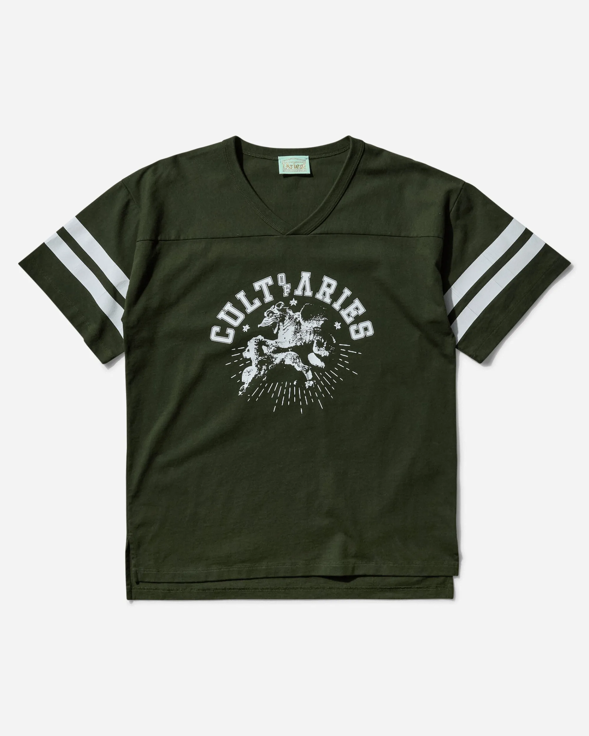 Aries T-Shirts^Men's Cult of Varsity T-Shirt Forest Green