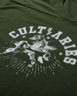 Aries T-Shirts^Men's Cult of Varsity T-Shirt Forest Green