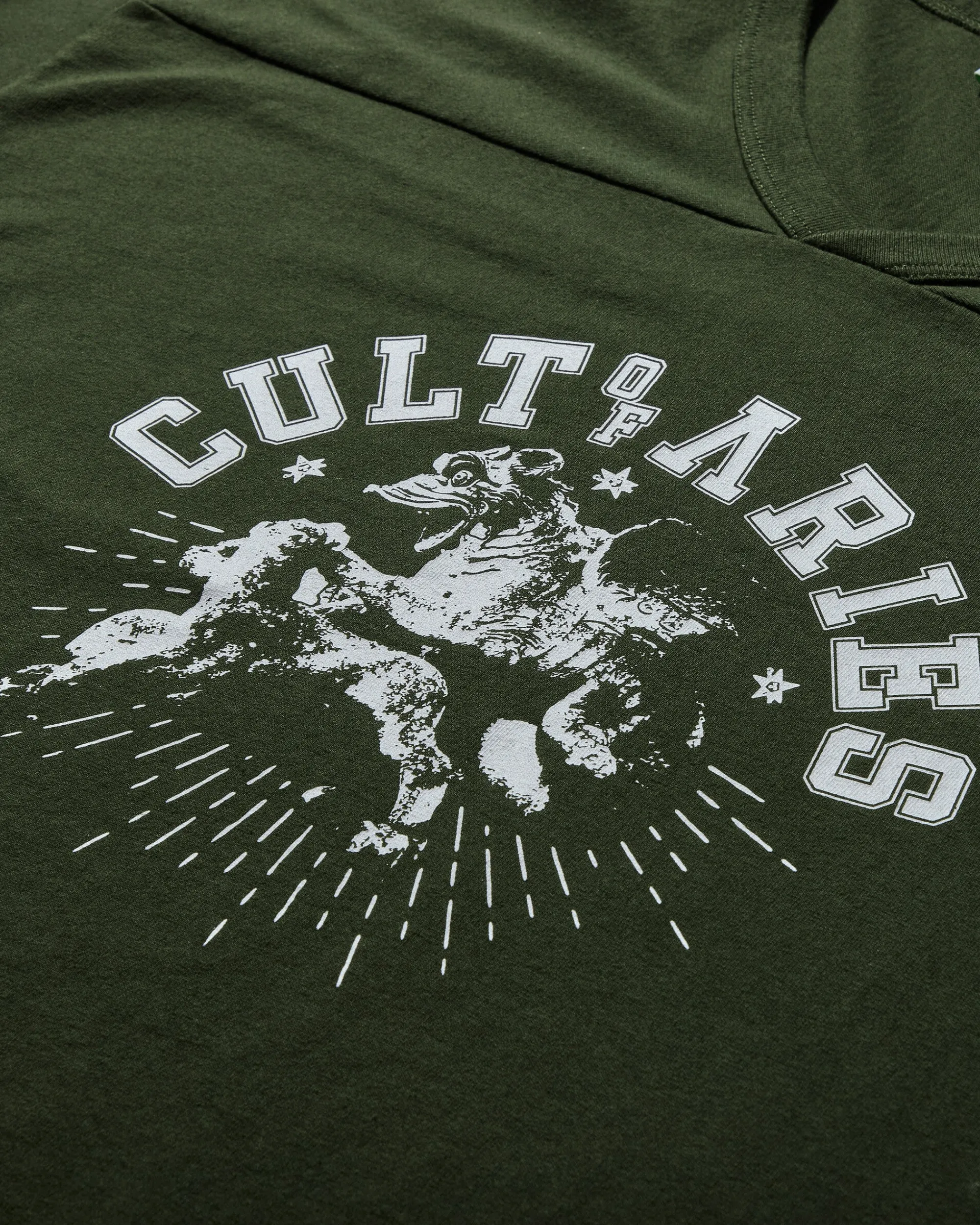 Aries T-Shirts^Men's Cult of Varsity T-Shirt Forest Green