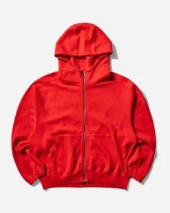 Cav Empt Sweatshirts|Sweatshirts^Men's DBL Knit Zip Hoodie Red