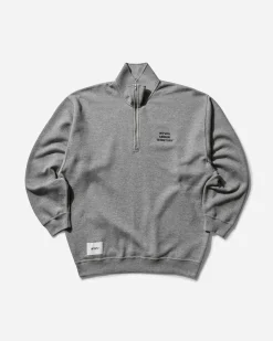 WTAPS Sweatshirts^Men's Depst Half-Zip Sweatshirt Ash Grey