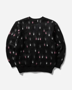 WACKO MARIA Knitwear^Men's Diamond Heavy Mohair Cardigan Black