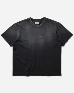 Guess USA T-Shirts^Men's Distressed Logo T-Shirt Jet Black