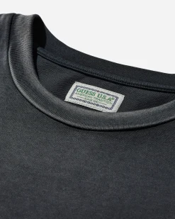 Guess USA T-Shirts^Men's Distressed Logo T-Shirt Jet Black