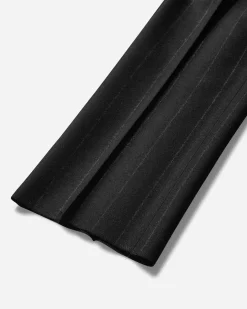 WACKO MARIA Pants^Men's Dormeuil Chalk Stripe Pleated Trousers (Type-2) Black