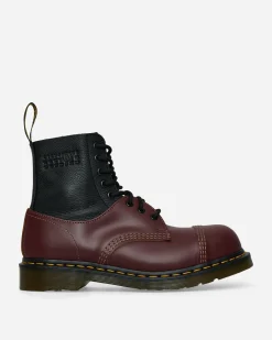 MM6 Maison Margiela Boots^Men's Dr. Martens 1460 Twisted and Reimagined Steel Toe Boots Black / Oxblood